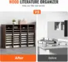 Vevor Literature Organizers, 36 Compartments Office Mailbox With Adjustable Shelves, Wood Literature Sorter 39.3X12X26.8 Inches 2