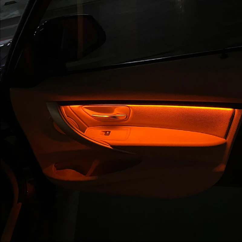 Four Interior Doors Panel LED Decorative Trims Lights LED Car Lights LED Lights LED Atmosphere Lamp LED Car Decorative Lights LED Car Decoration Lamp Car Ambient Lights LED Atmosphere Lighting LED Interior Lights Car Interior Lamp for BMW 3 Series F30 12-18