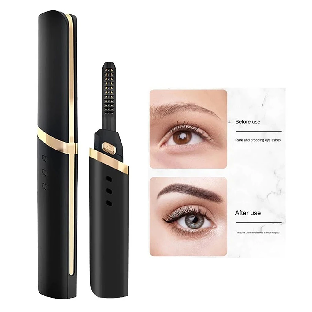 Heated Eyelash Curler USB Charging Eyelashes Roller Tool Beauty Instrument
