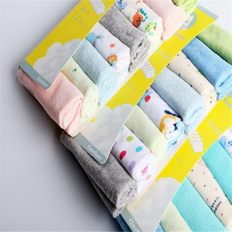 8pcs/pack Cotton Newborn Baby Towels Saliva Towel Nursing Towel Baby Boys Girls Bebe Toalha Washcloth Handkerchief