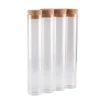 150ml Test Tubes with Cork Stopper 20cm Lenght Glass Tubes Lab Glassware Spice Jars Storage Jars for Craft DIY 5