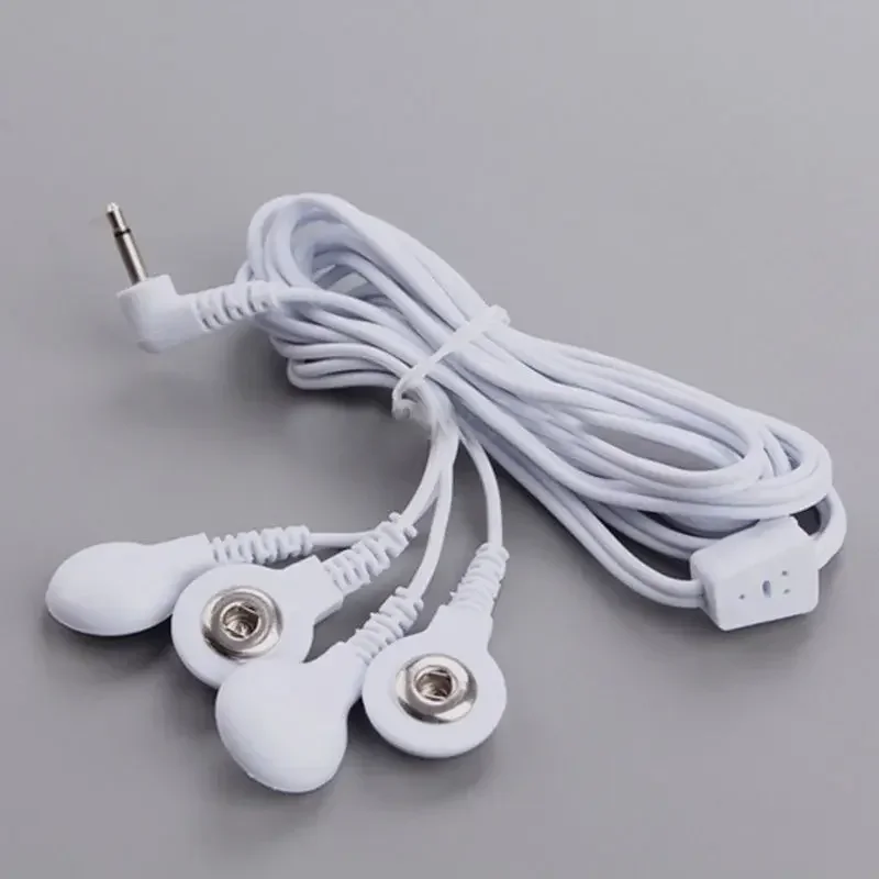 Durable Standard 2.5mm Connection To 2/4-Way Replacement Electrode Pads TENS Unit Lead Wires Cable for Tens EMS Massager Tools