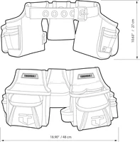 TOUGHBUILT TB-304-4 Handyman Tool Belt 12 Pockets 4-in-1 Builder's Tool Kit Set Thick and Wear-resistant Toughbuilt Storage Bag 2