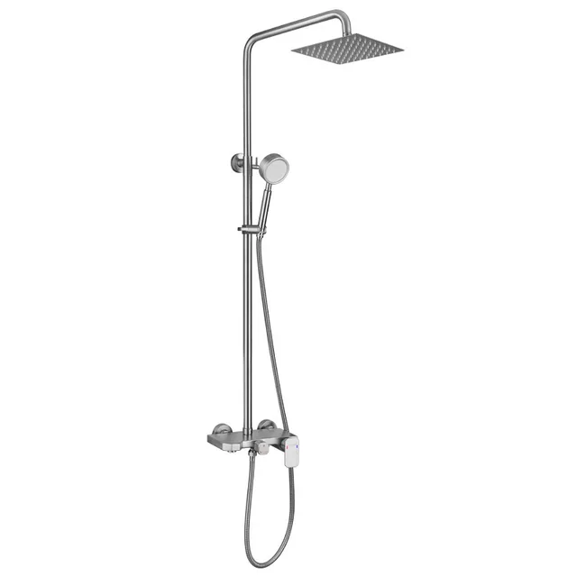 ชุดฝักบัวห้องน้ำสแตนเลส304ชุดก๊อกน้ำในครัวเรือนก๊อกน้ำอ่างอาบน้ำติดผนังก๊อกน้ำฝักบัวอาบน้ำ 6