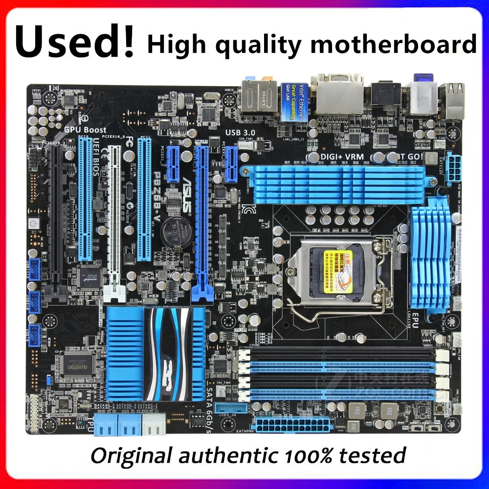 

Для ASUS P8Z68-V материнская плата для компьютера LGA 1155 DDR3 для Intel Z68 P8Z68 материнская плата для настольного компьютера SATA II PCI-E X16 б/у