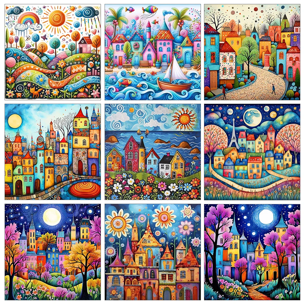 Diamond Art Painting Kit Diamond Painting Set Diamond Painting 5D DIY Full Square/Round Colorful Home Abstract
