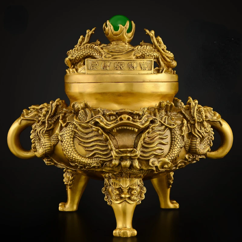 

Copper Sandalwood Burner Indoor Home Incense Burner Brass Bedroom Kowloon Incense Burner Bedroom Hollow Antique Large