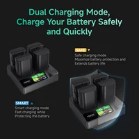 ACCSOON 4 Slot Battery Fast 10W-40W Charger For LP-E6 Canon EOS 5D Mark II Mark III Mark IV 5D SR 60D 60Da 6D 70D 7D R5 R6 5