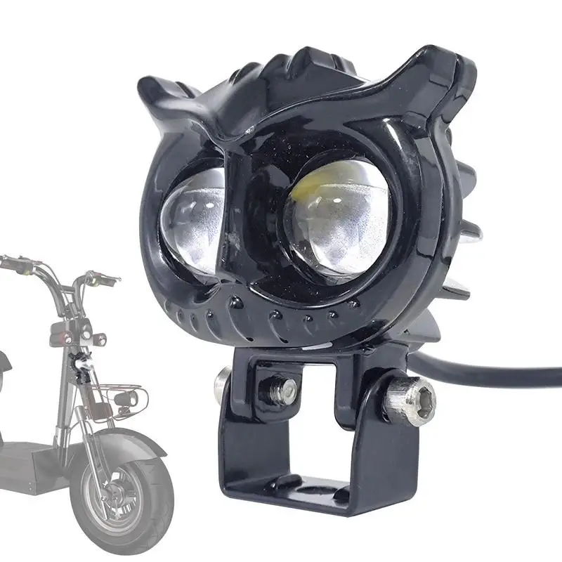

Motorcycle Fog Lights Owl-shaped Dual Color LED Fog Lights Waterproof Off Road Strobe Auxiliary Lights For Electric Bike Car