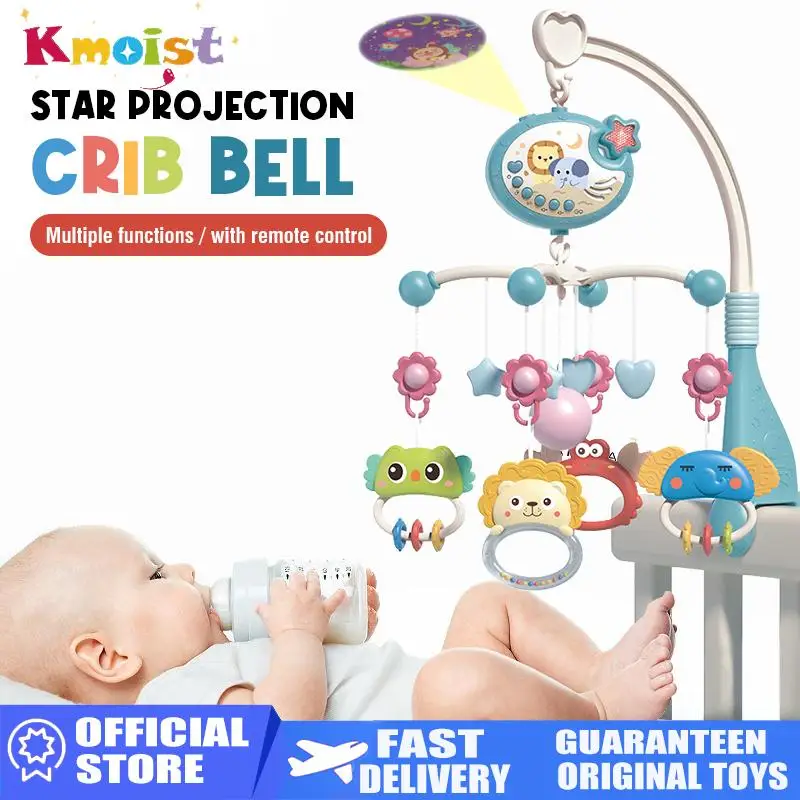 

Star Projection Crib Bell Baby Universal Movable 0-6 Months Newborn Infant Bed Bell Toys for Toddler Gifts