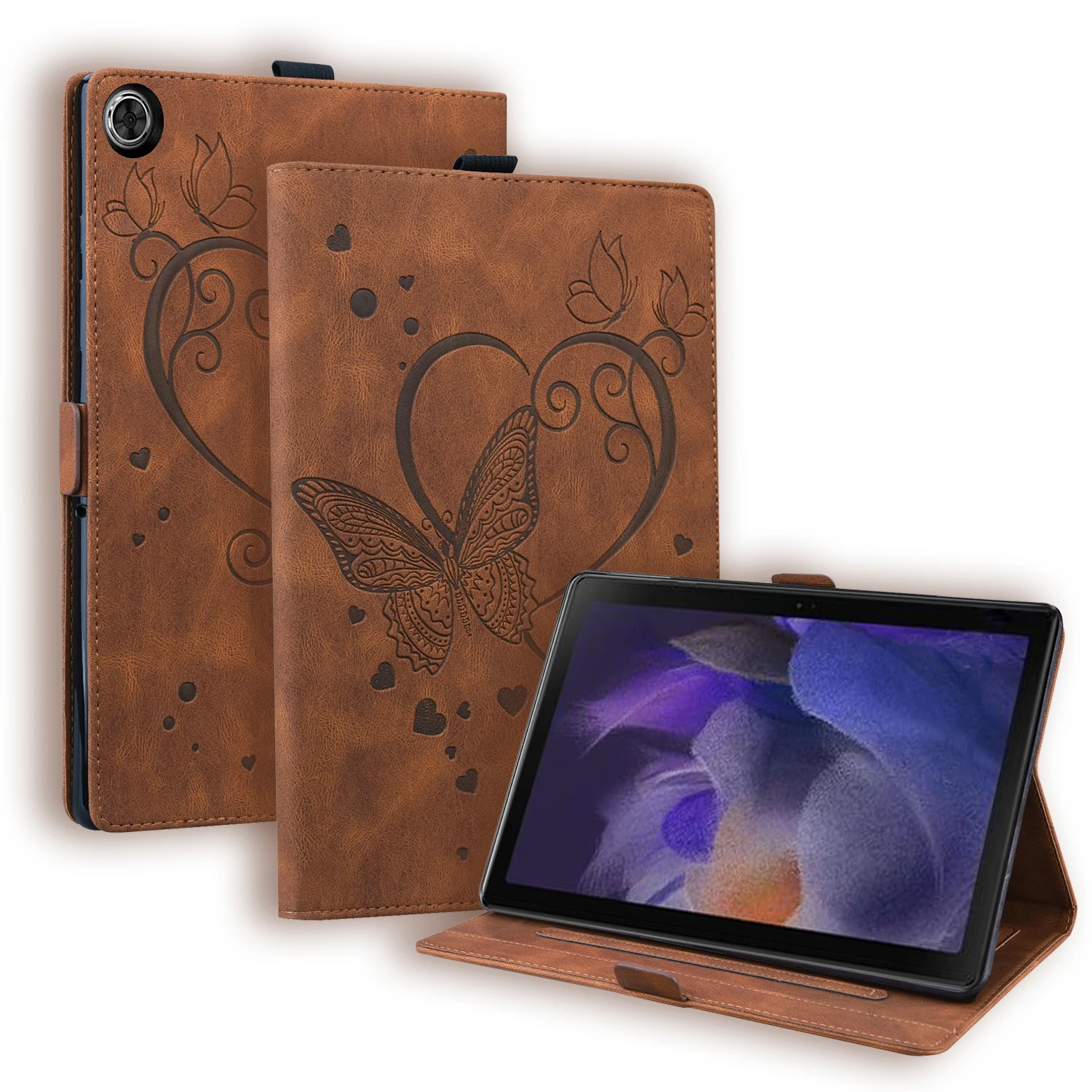 Elegant Butterfly PU Leather Stand Case
