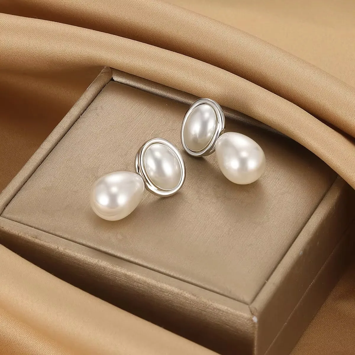 Elegant Water Drop Pearl Earrings for Women Wedding Party Jewelry
