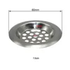 75mm 60mm Stainless Steel Hair Filter Round Vent Grille Cover Bathroom  Kitchen Sink Strainer Shower Drain Hole Stopper Plug 6