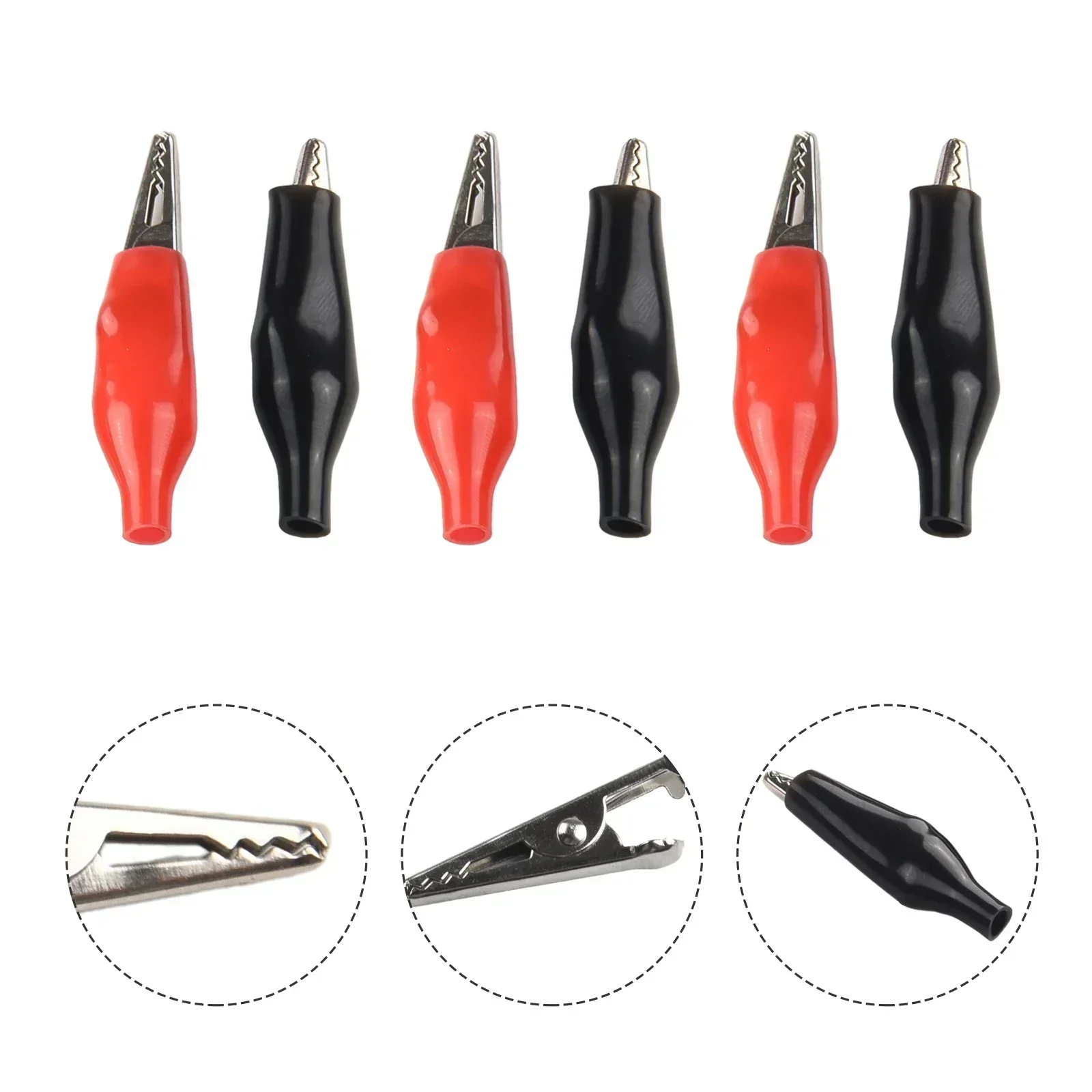 10pcs Insulated Crocodile Clips Electrical Battery Connectors 5A Clamps Clamps For Electrical Multimeter