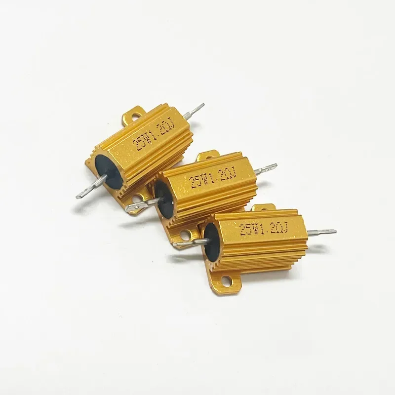 RX24-25W/20W Gold Aluminum Resistor 1R 2R 3R 4R 5R 6R 8R 10R 20R 30R 100Ohm 1PCS wirewound resistor