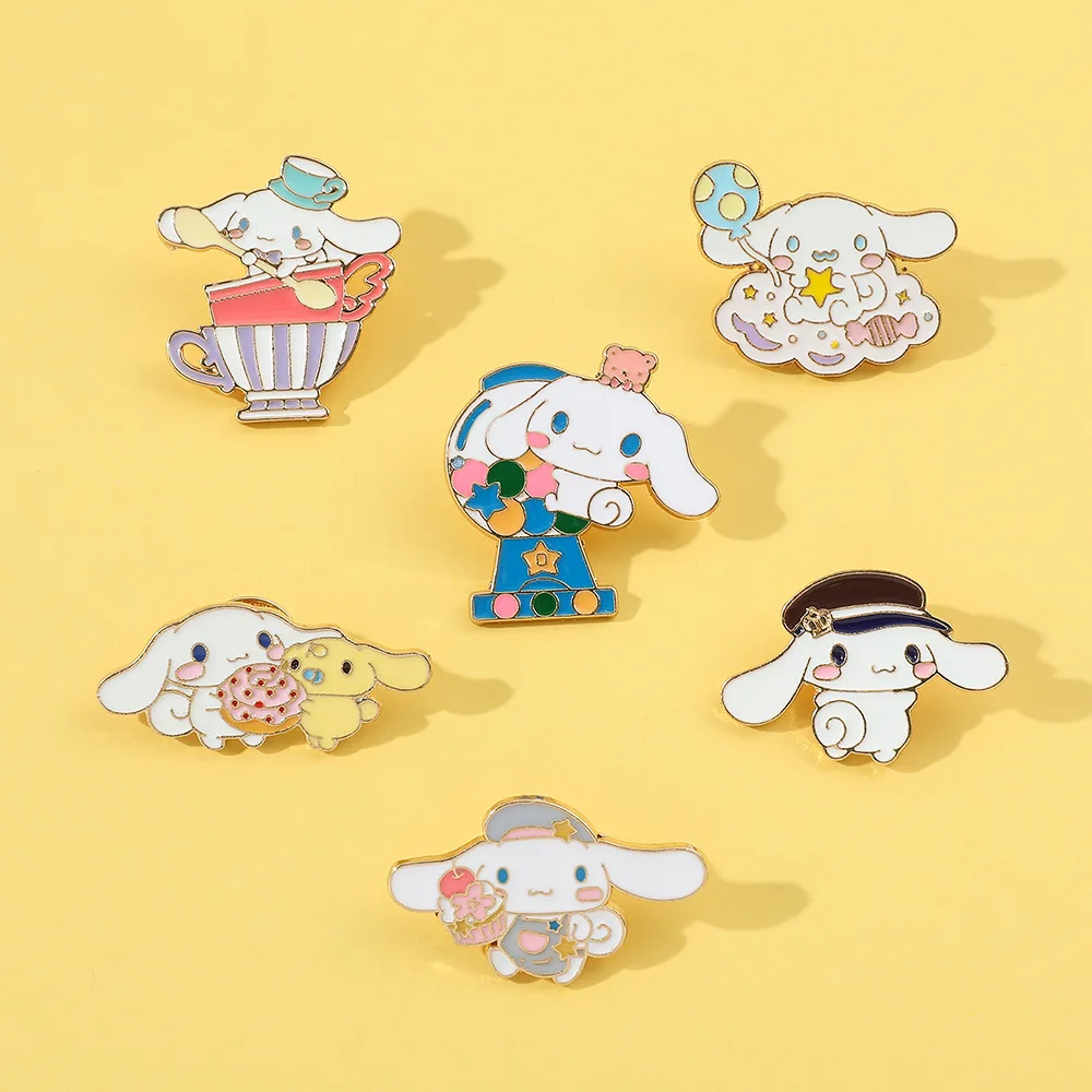 

Sanrio Cinnamoroll Twelve Constellations Alloy Brooches Anime Hello Kitty Backpack Jacket Jewelry Bag Accessories Badge Fashion