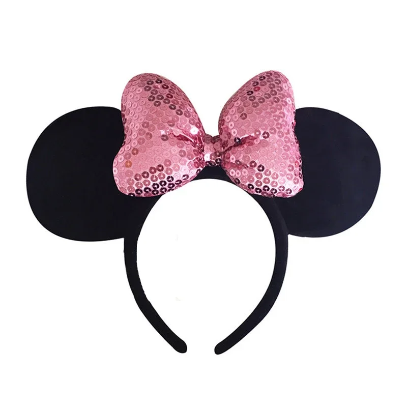 Princess Pretend Toys, Princess Doll Original Disney Plush Headdress Toy Mickey Minnie Mouse Headwear Girls Hair Bands Head Hoop