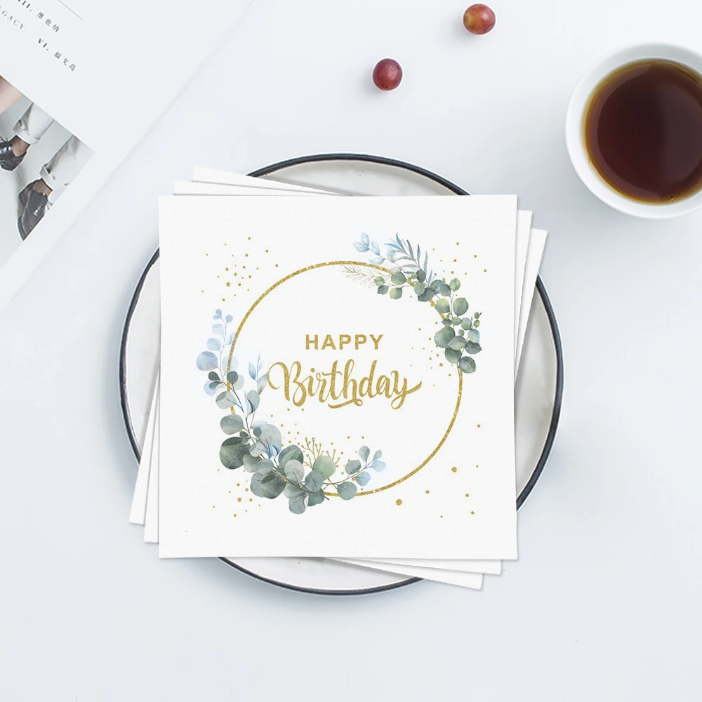 Paper Napkins Simple Birthday Party Table 20pcs/lot