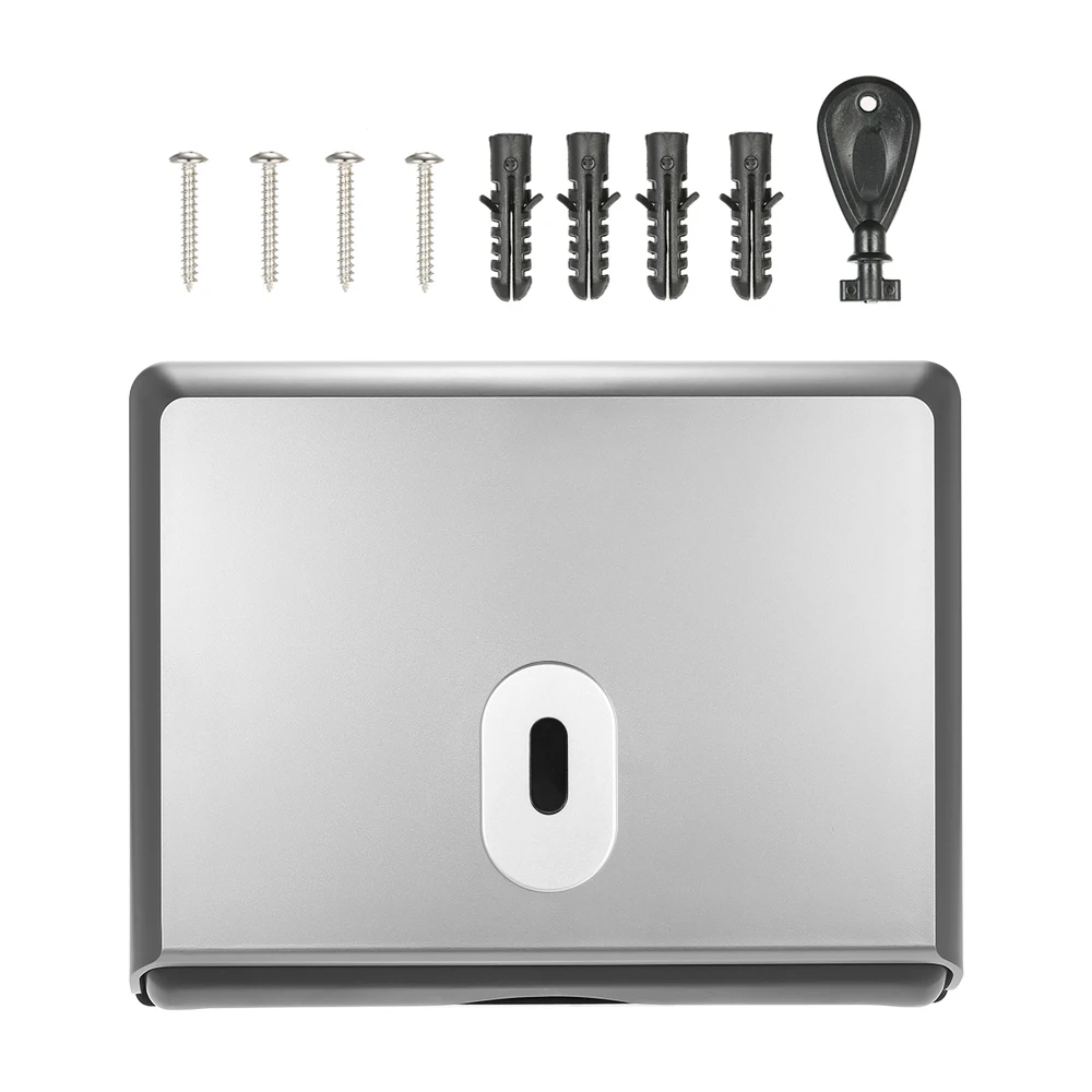 حامل مناديل حمام مستطيل أنيق مثبت على الحائط، مصنو...