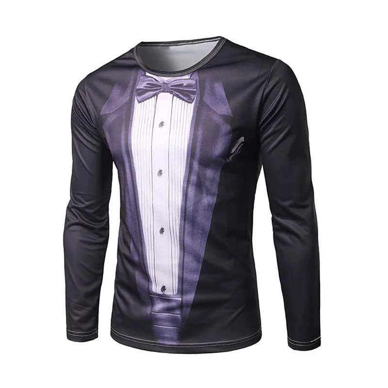 Funny 3D Print Long Sleeve T Shirt Streetwear