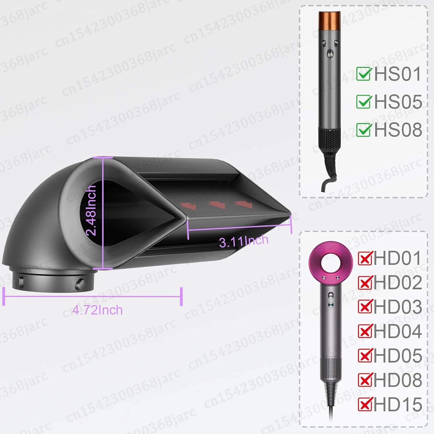 Precision Styling Hair Styler Nozzle - Professional Blade Concentrator Nozzle