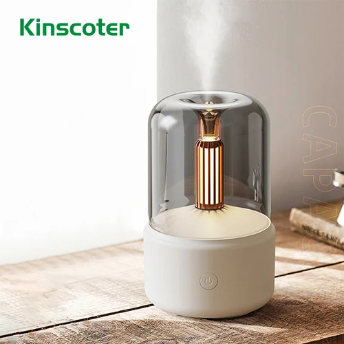 LED 앰비언트 라이트 필라멘트 공기 가습기, 120ml USB C 아로마 테라피 에센셜 오일 아로마 디퓨저 홈 침실 선물용 4