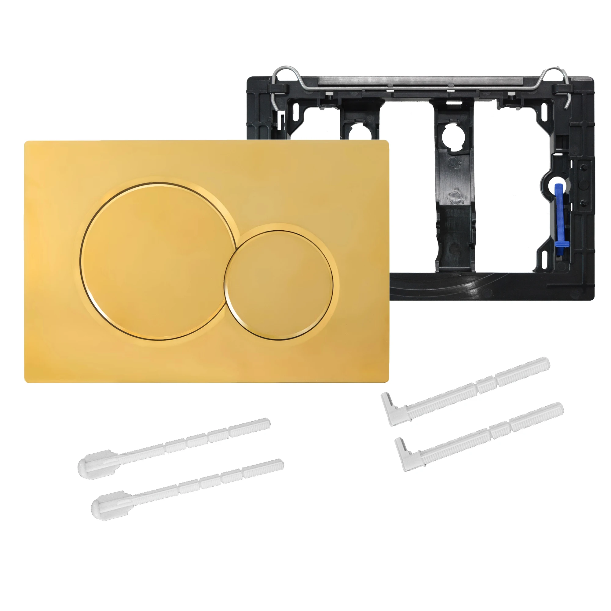 Push Button Switch Toilet Flush Button Toilet Water Tank Valve Actuator Push Plate Toilet Cistern Replacement Parts For Geberit Sigma 01 Plate 2-Flush Matt Golden