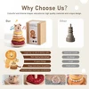 Montessori Stacking Wooden Tower Baby Stacking Puzzle Toys Safety and Environmental Protection Colored Children's Block Toys 4