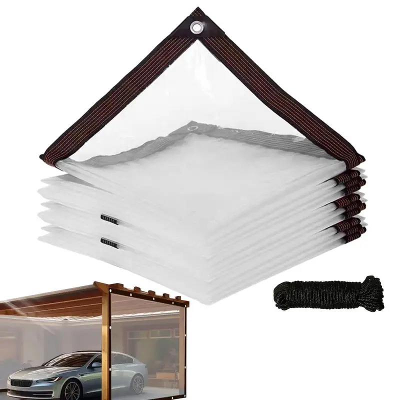 

Waterproof Tarp Tear-Resistant Foldable Garden Tarpaulins Rainy Days For Greenhouse Garden Porches Decks Barns Outdoor Kennels