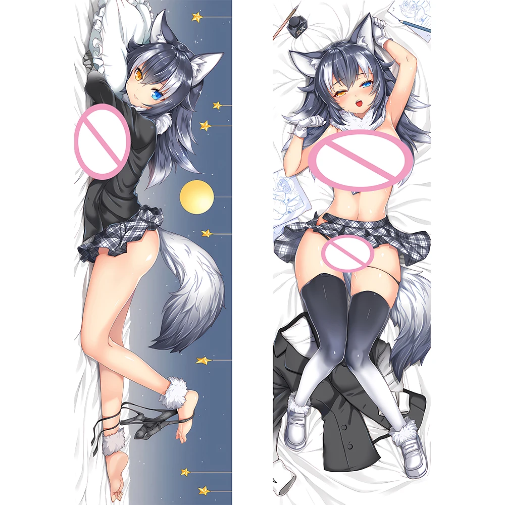 

Anime Kemono Friends Throw Pillow Cover Hugging Body Wolf Decor Pillowcases For Bed Double-sided Printed Pillows Case Dakimakura