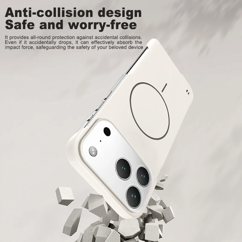 Ultra Slim Frameless Skin Feel Magnetic Phone Case - Hard PC Cover