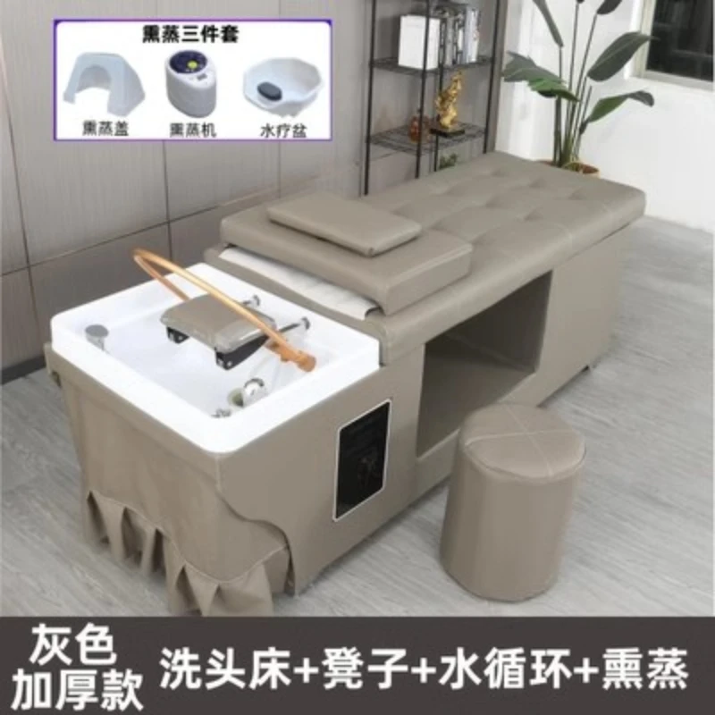 Shampoo Beauty Salon Chair Hair Spa Hairdresser Shampoo Sink Hairdressing Chair Japanese Shaving Cadeira Salon Furniture LJ50SC
