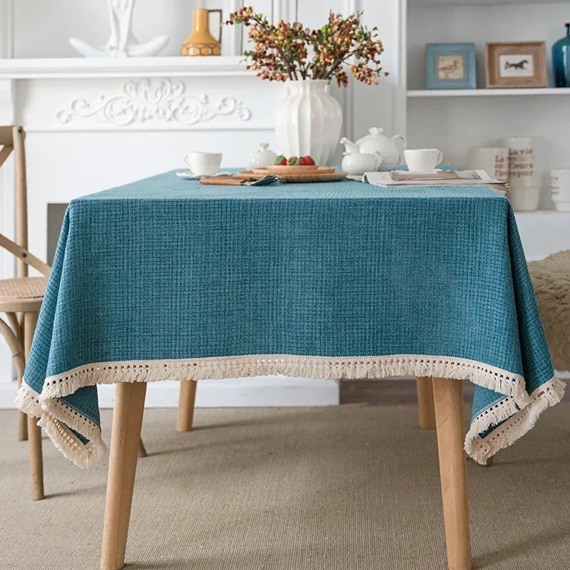 

Solid color tablecloth Simple modern square Nordic tablecloth Tea table tablecloth