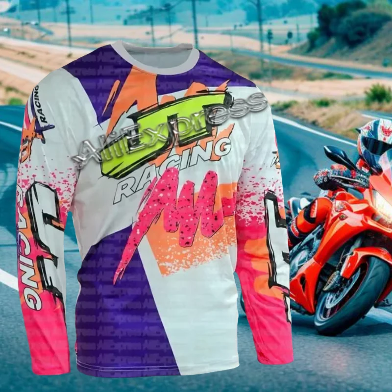 Swash 90년대 남성 및 여성 여름 오토바이 페인트 스웨트셔츠, 노란색, JT Racing USA, 루즈, 통기성, 속건성
