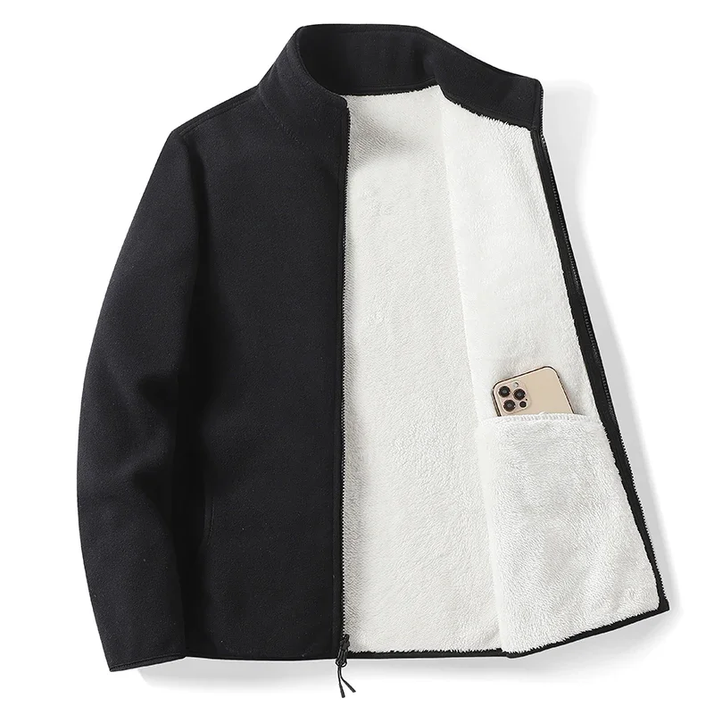 thumbnail image 1 of Kawaii moda coreana invierno hombres mujeres cremallera completa suave Polar chaqueta de lana recreación al aire libre atletismo correr pista abrigo sudaderas con capucha, 1 of 5