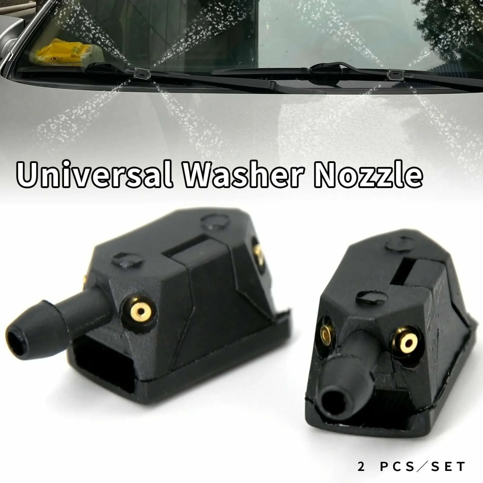 2x Ugello Lavavetri Parabrezza A Getto D'Acqua Per VW Crafter (2006-2018) – Sostituzione Facile In Plastica ABS