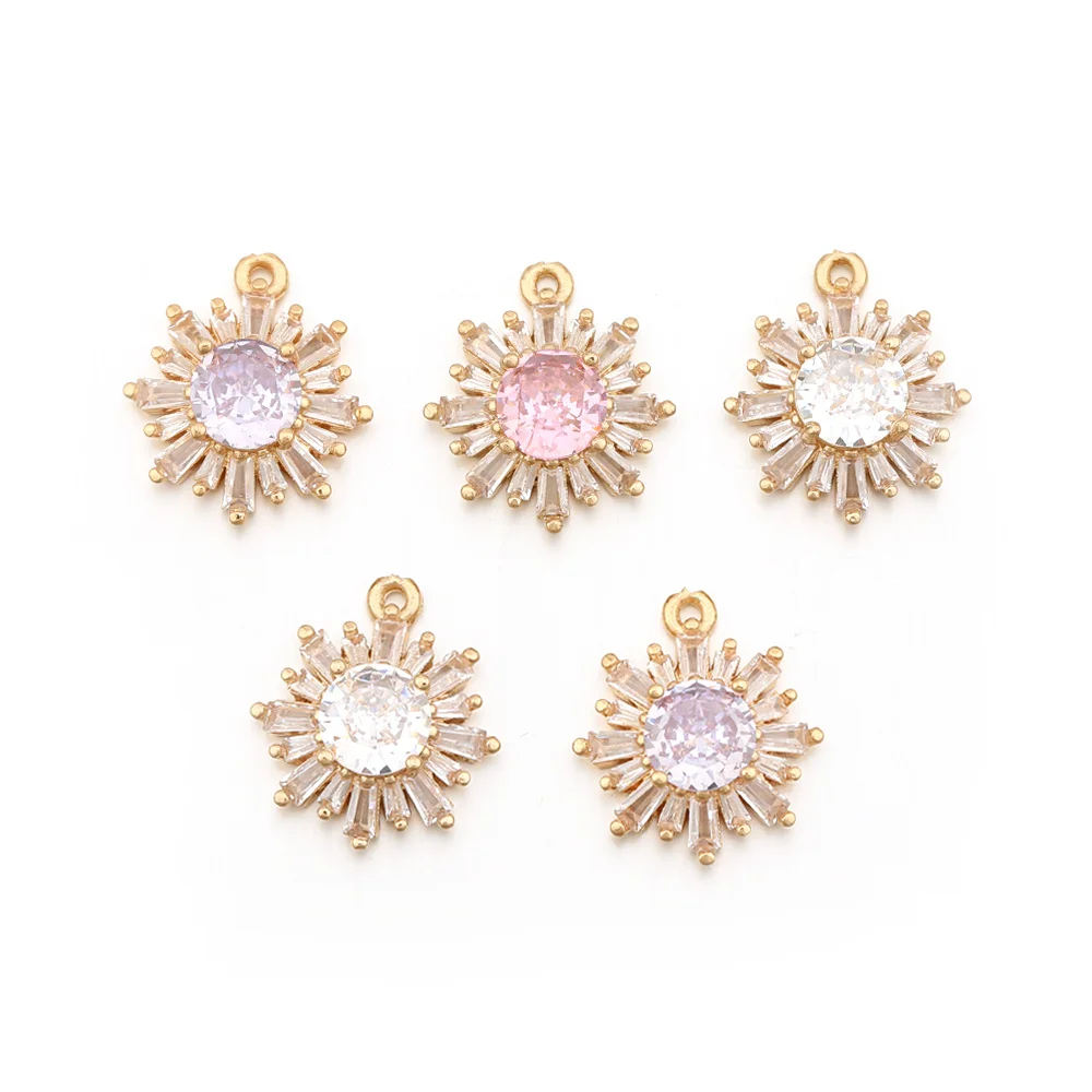 Cordial Design 16*18MM 30Pcs Rhinestone Pendant/CZ Charms/Flower Shape/Hand Made/DIY Jewelry Parts/Jewelry Findings & Components - cordial