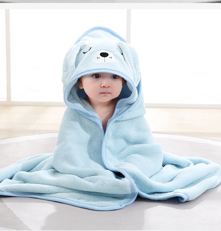 Newborn Baby Fleece Blanket Bath Towel for Girls