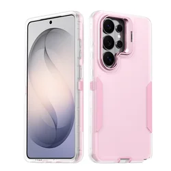 Durable Phone Case with Camera Kickstand - Galaxy S23 Ultra (Translucent Pink)
