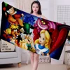 Cartoon A-alice In W-wonderland Anime Beach Swimming Towel Soft Absorbent Washcloth Children's Gifts For Kids Travel Camping Gym 4