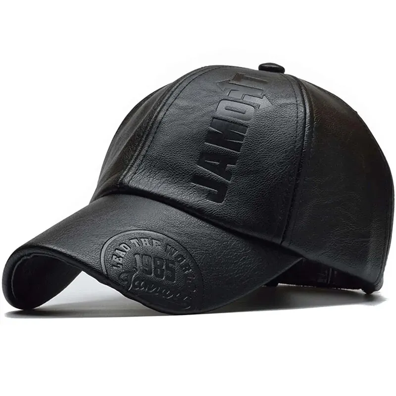 Unisex 1985 Imprinting Leather Baseball Caps Spring and Autumn Outdoor Adjustable Casual Hats Sunscreen Hat Sports & Entertainment