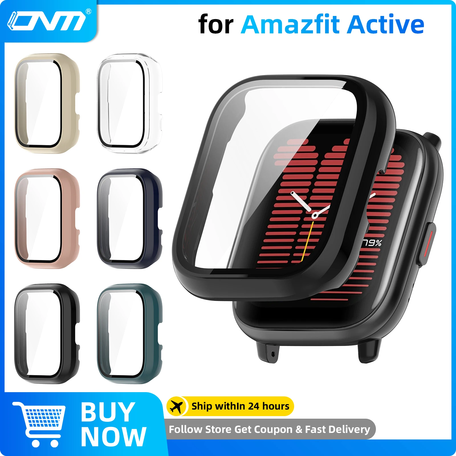 Durable Bumper Case with Tempered Glass Screen Protector and Anti-Scratch Film