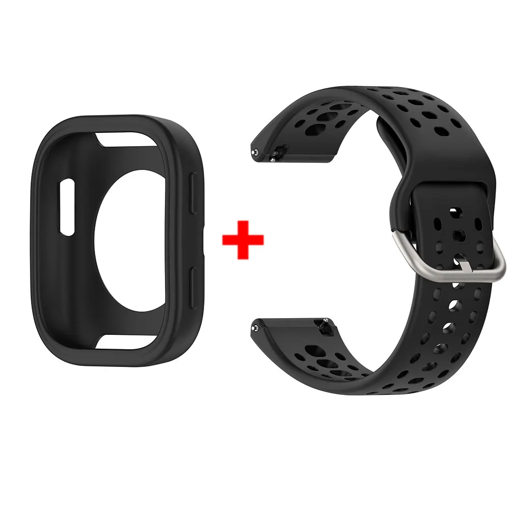 Silicone Strap with Protective Case Shell for Sport Wristbands and Bracelets