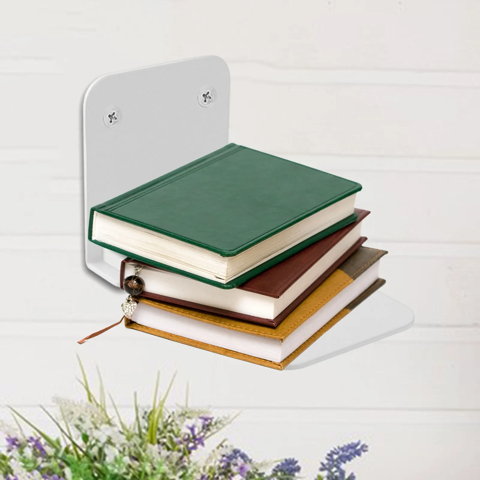 Book Display Stand Cube Storage Organizers Corner Wall Shelves Floating Bookshelf Invisible Wall Ledge Holder Metal Shelves Multipurpose Book Organizer for Home Nursery Living Room Entryway Storage Rack,Book Display Stand,Cube Storage Organizers,Corner Wall Shelves