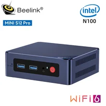 Beelink 미니 PC 데스크탑 게이밍 컴퓨터, S12 프로, 인텔 N100 NVME 미니 S12, 인텔 12 세대 N95, DDR4 8GB 256GB SSD
