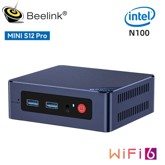Beelink Mini S12 Pro Intel N100 NVME Mini S12 Intel 12th Gen N95 Mini PC DDR4 8 Гб 256 ГБ SSD Настольный игровой компьютер 1