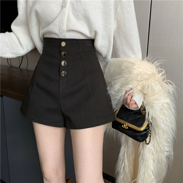 Popular Shorts Women's Clothing 2022 Spring Autumn New High Waist Slimming Internet Celebrity Wide Leg Outerwear Casual Pants women's swim shorts