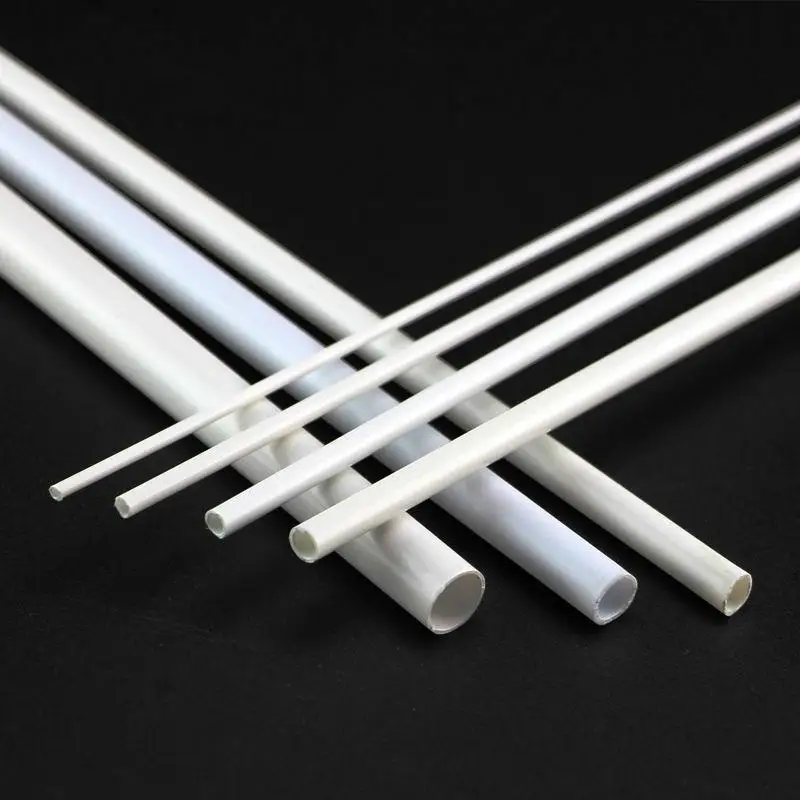 5 PCS abs round Tube Plastic Hollow Tube diameter 2/2.5/3/4/5/6/8/10 mm DIY Handmade Sand Table Material model Building plastic rod plastic rod stick plastic tube