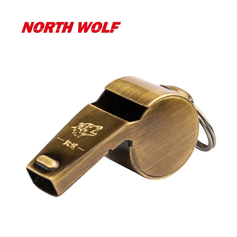 New Coach Whistle Outdoor Training Treble Wood Core Gift Pack Antique Brass Referee Whistle