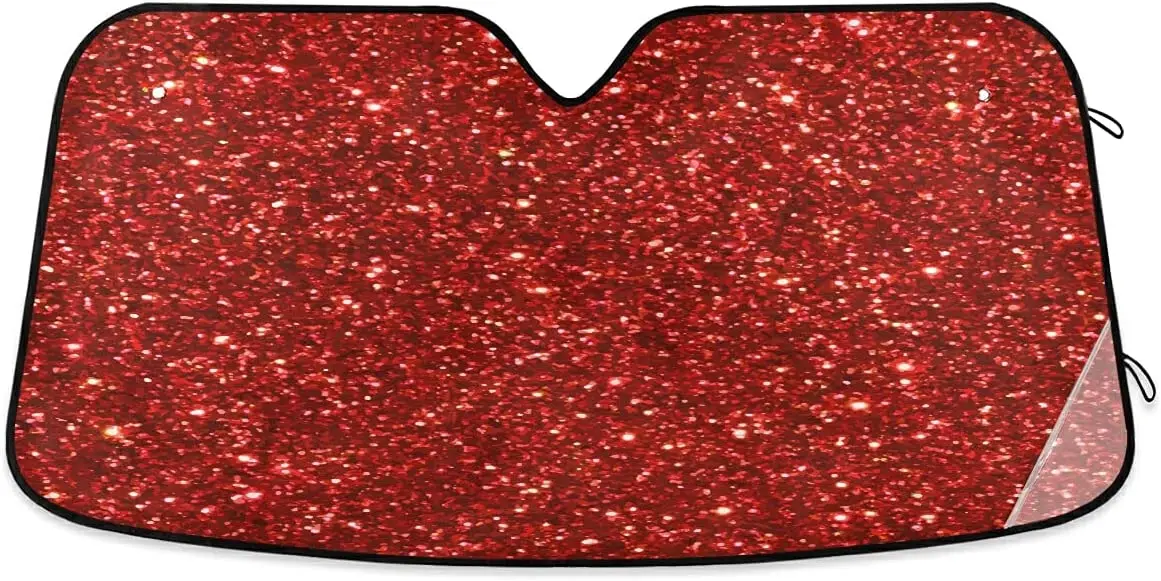 

Red Glitter Shiny Car Windshield Sunshades Sun Shade Window Sunshade Reflective Block UV Rays Protector Keep Your Vehicle Cool V